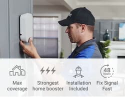 man installing booster