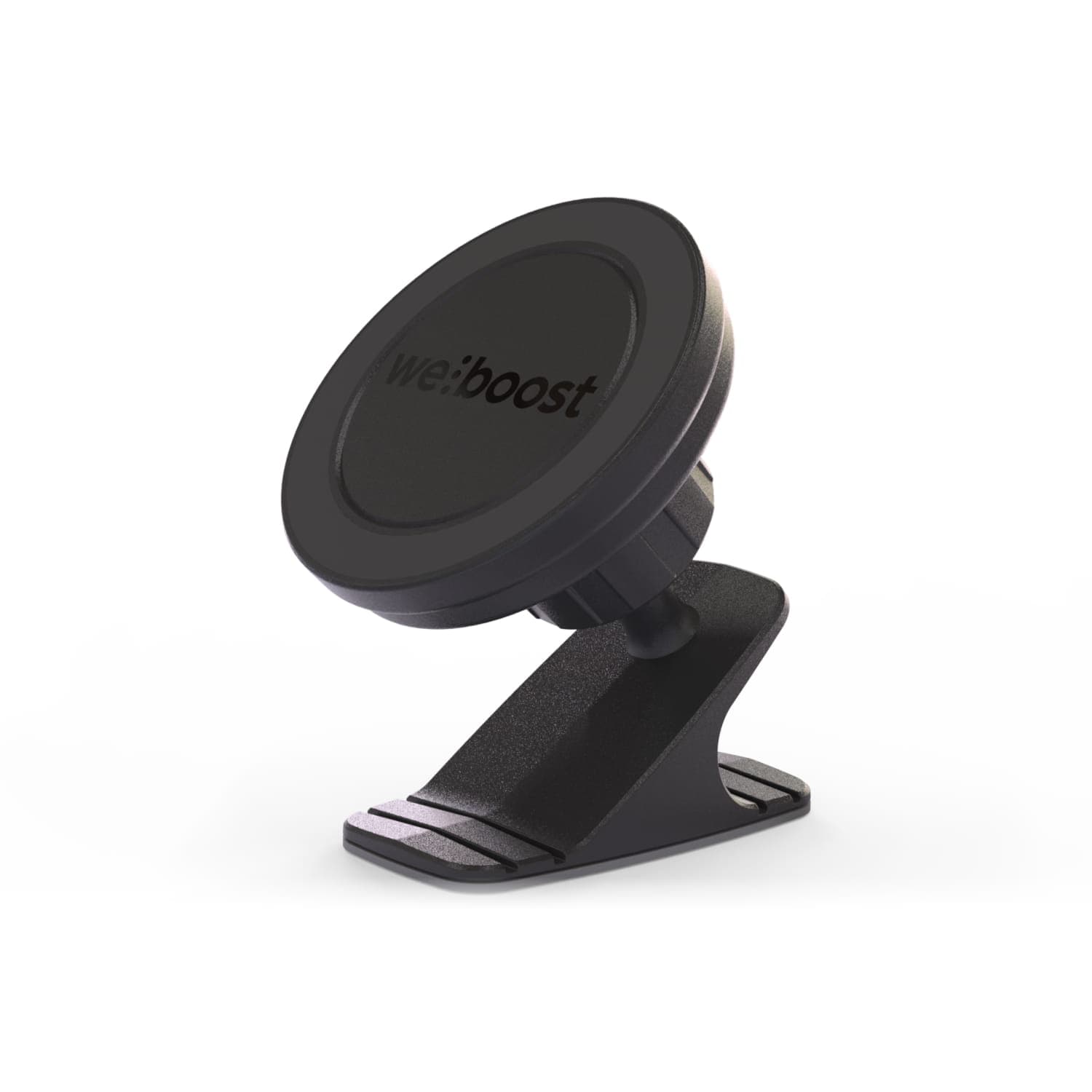 weBoost Magnet Mount with circular magnetic face and mounting base, front angled view