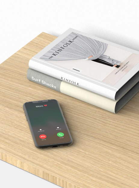 books and a phone