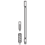 13” mast extension & side-exit adapter & spring base